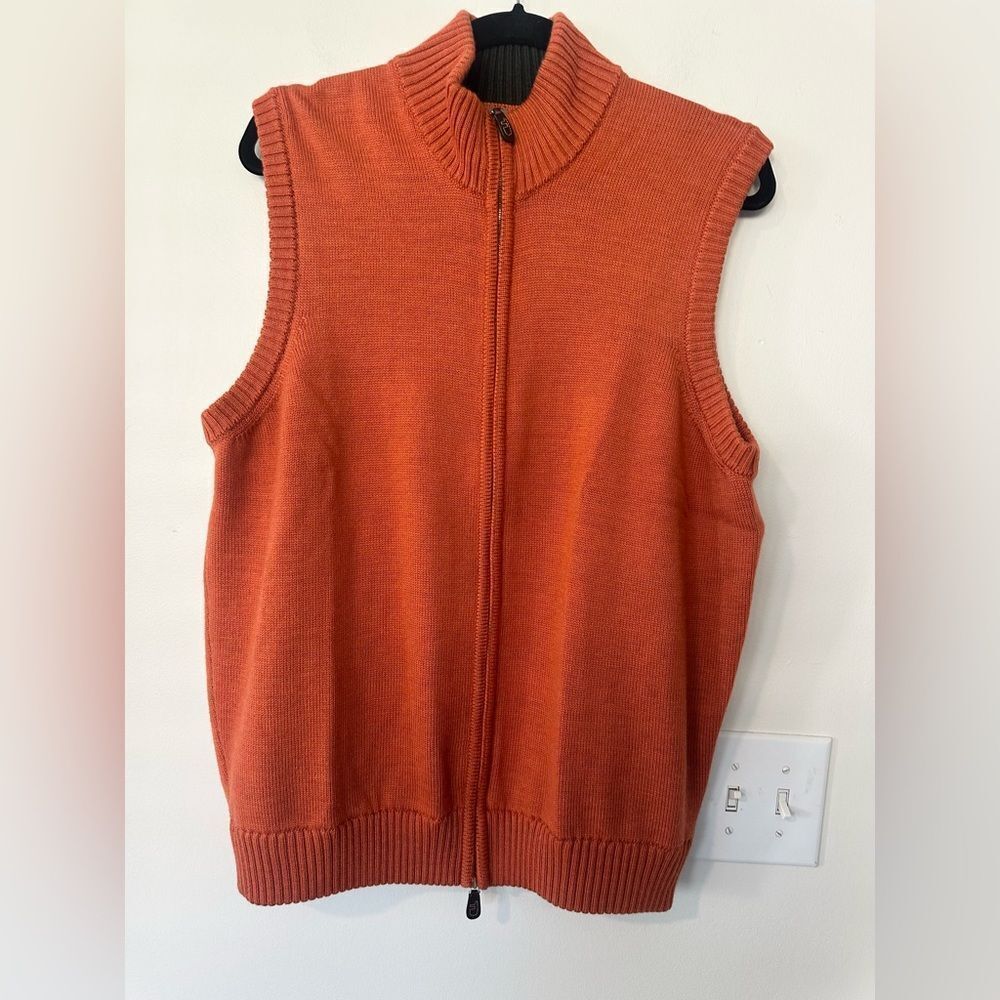 Thomas Dean Merino Wool Italian Men’s Vest Sweater L
